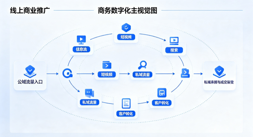 中江县线上商业推广怎么做？全域流量闭环搭建与低成本转化实战指南